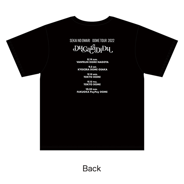Tシャツ（ブラック） | SEKAI NO OWARIオフィシャルモバイルファン 