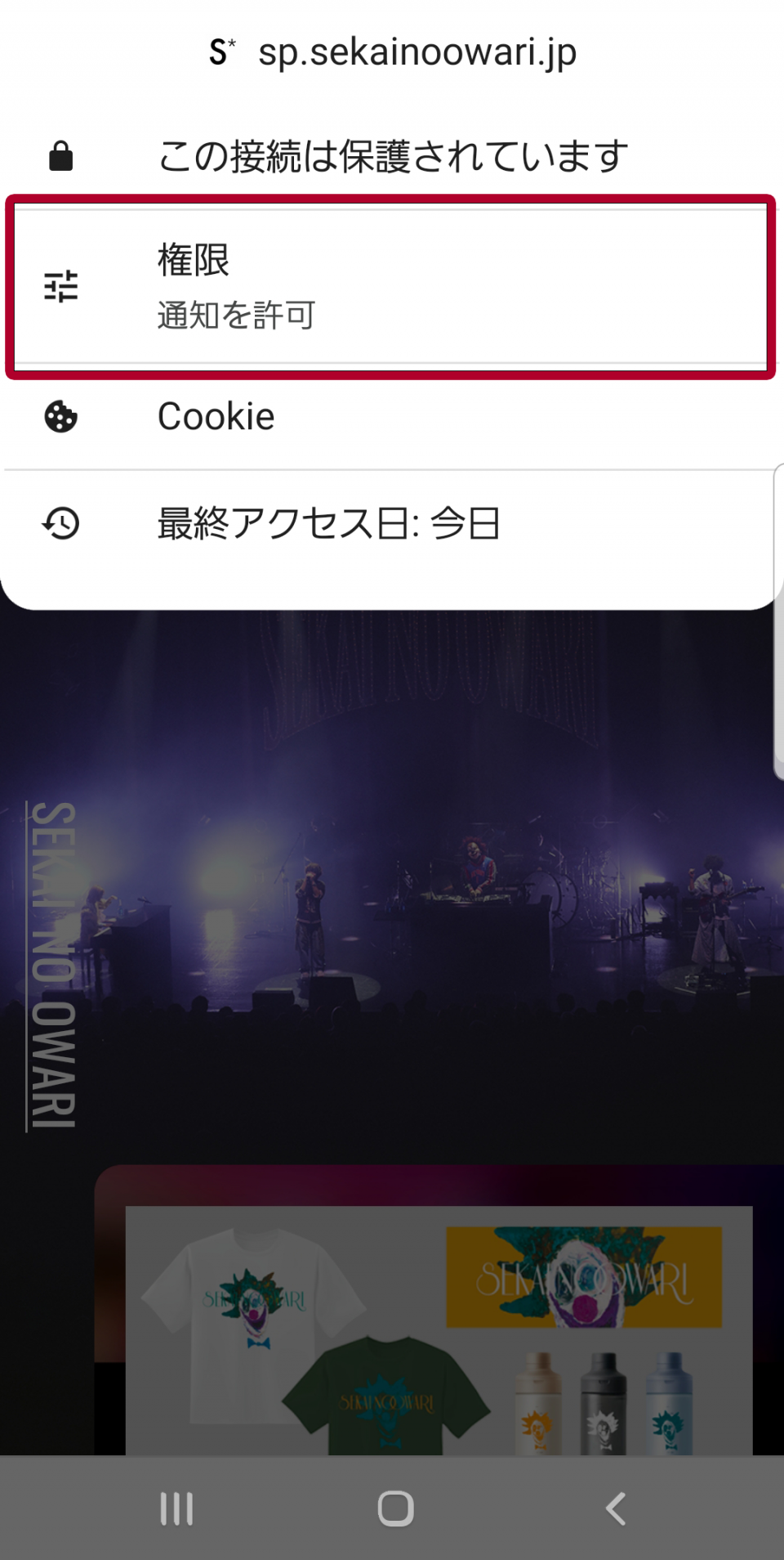 ブラウザプッシュ通知サービスについて | SEKAI NO OWARI