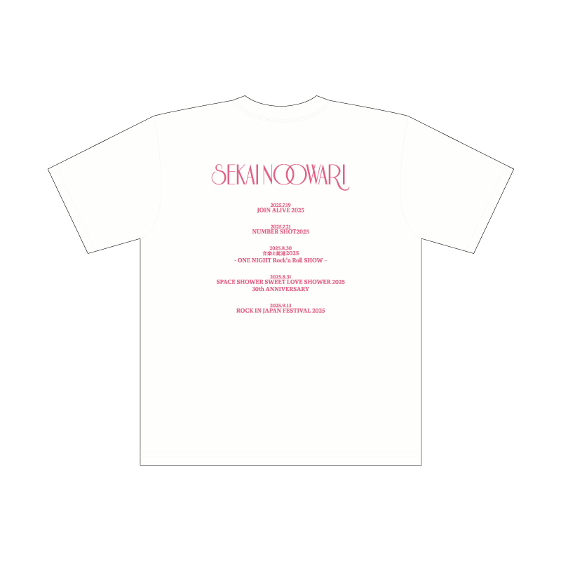 SEKAINOOWARI 限定Tシャツ！ Tシャツ（ホワイト）（2025 Fes.） | SEKAI NO OWARI